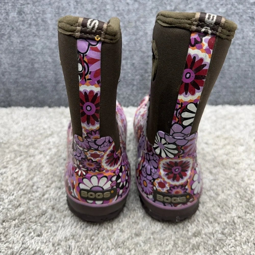 Boggs Classic Mid Ambrosia 52333 floral rubber fabric rain boots women's size 7